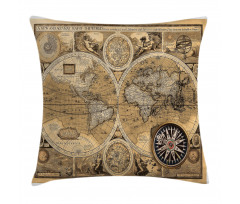 Accvrat Map of World Pillow Cover