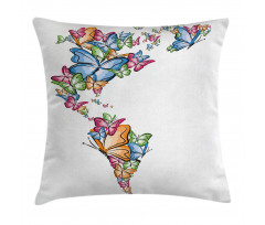America World Love Map Pillow Cover