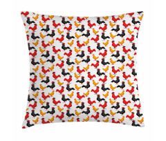 Farm Animal Bird Pattern Pillow Cover