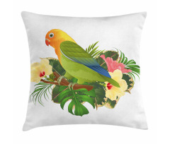 Exotic Agapornis Parrot Pillow Cover