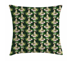 Parrot and Exotic Flora Pillow Cover