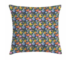 Avian Animal Spring Flowers Pillow Cover