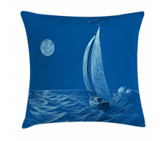 Sail Boat Ship Pillow Cover