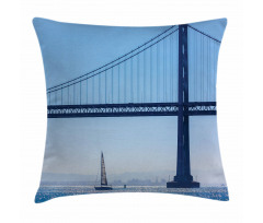 Sailboat from Pier 7 Pillow Cover