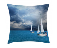Sailing After Storm Clouds Pillow Cover