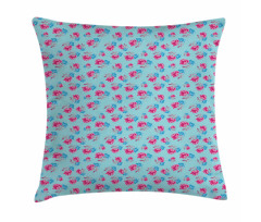 Bicolour Summer Roses Pillow Cover