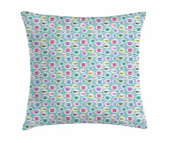 Various Cups and Mugs Pillow Cover