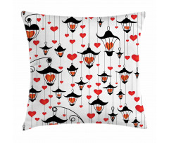 Lanterns and Hearts Pillow Cover