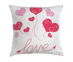 Love Heart Balloons Pillow Cover