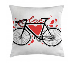 Love Heart and Drops Pillow Cover