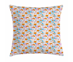 Petal and Geometric Shapes Pillow Cover