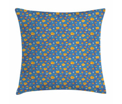 Flowers and Rounds Pillow Cover