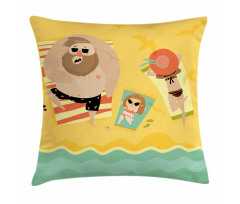 Happy Family Seaside Pillow Cover