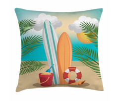 Summer Holiday Fun Pillow Cover