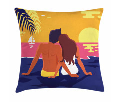 Romantic Couple Coast Pillow Cover