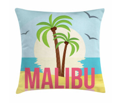 Malibu Sunset Ocean Pillow Cover