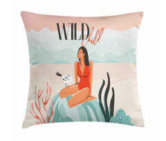 Wild Child Girl Rock Pillow Cover