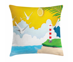 Marine Paper Cut Art Pillow Cover