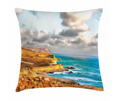 Digital Painting Sea Pillow Cover