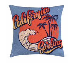 California Surfing Pillow Cover