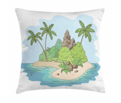 Island Doodle Botany Pillow Cover