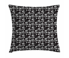Exotic Palm Tree Sketch Pillow Cover