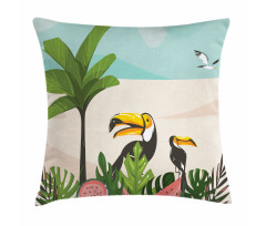 Watermelons Toucans Pillow Cover