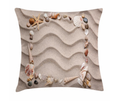 Seashell Square Frame Pillow Cover