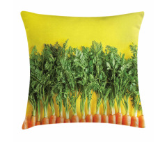 Carrots in a Row Art Pillow Cover