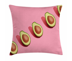 Halved Fresh Avocados Pillow Cover