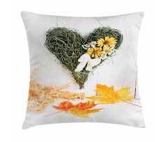 Dried Botany Heart Pillow Cover