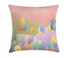 Pastel Fall Leaves Pillow Cover