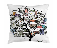 Homes on Branches Pillow Cover