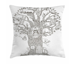 Girl in Timber Home Pillow Cover