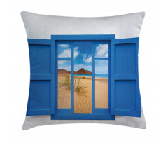 Spain Beach Distant Pillow Cover