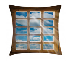 Window with Sunbeams Pillow Cover