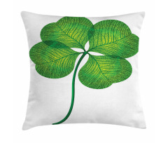 Detailed 4 Leaf Shamrock Pillow Cover