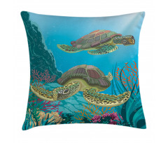 Sealife Turtles Aquatic Pillow Cover