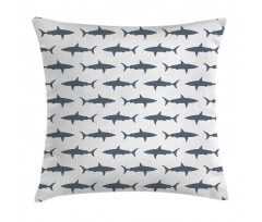 Swimming Wild Fishes Pillow Cover