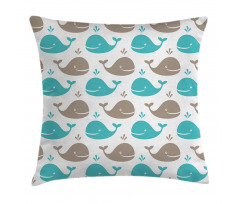 Smiling Fish in Ocean Pillow Cover