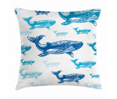 Ocean Animals Colorful Pillow Cover