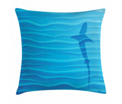 Wild Shark in Ocean Pillow Cover