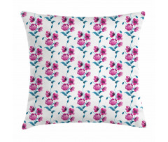 Poppies Leaves Buds Pillow Cover