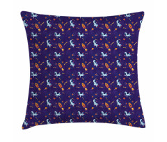 Astronauts Planets on Space Pillow Cover