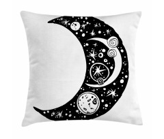 Crescent Doodle Pillow Cover