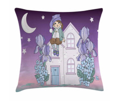 Nursery Dwarf Sits on House Pillow Cover