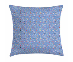 Summer Sailboats Waves Pillow Cover