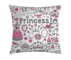 Fairy Tale Princess Tiara Pillow Cover