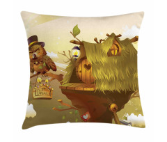 Nest of Magician Hat Owl Pillow Cover