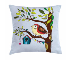 Flying Animal Tree Art Pillow Cover